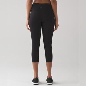 Lululemon Wunder Under Crop Hi-Rise Full-On Luxtreme 21" Black First Release 2